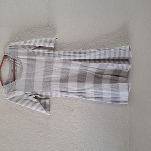 White and gray dress